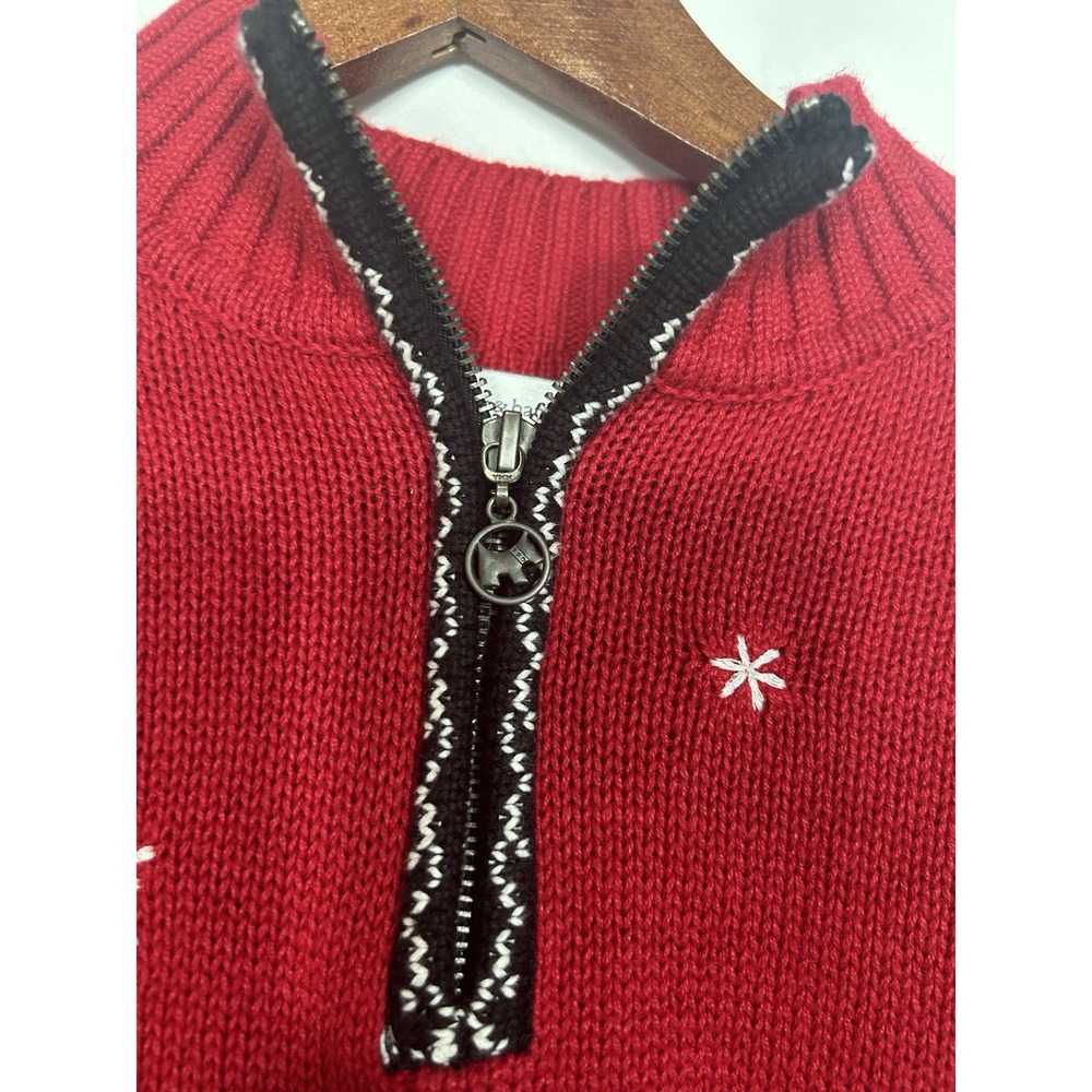 Vintage Womens Red Houndstooth Scottish Terrier Dog Christmas‎ Sweater Size S - Picture 8 of 13